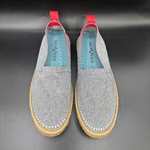 SeeVees Womens Avalon A Line Espadrille Shoes Round Toe‎ Blue White Red Size 10